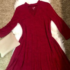 Maroon Midi Dress From Francesca’s 🍂